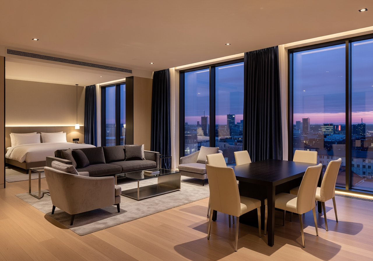 Hilton Tallinn Park luxury skyline suite interior